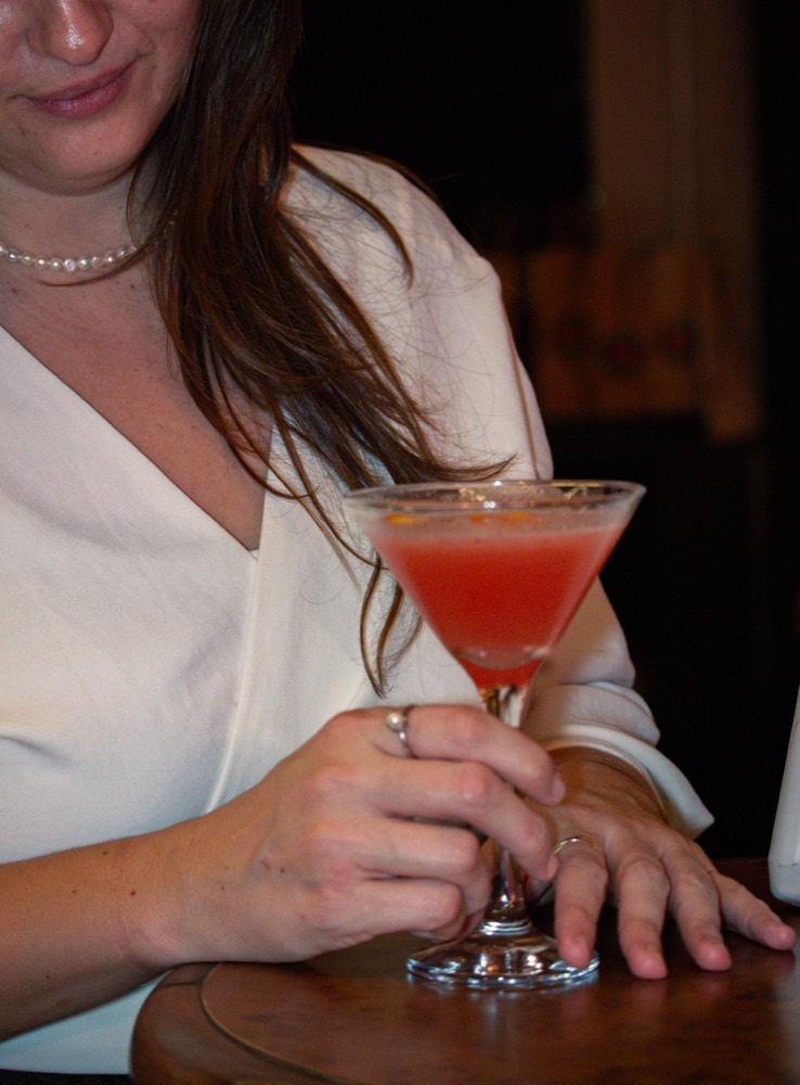 Drink servido no bar do New Space